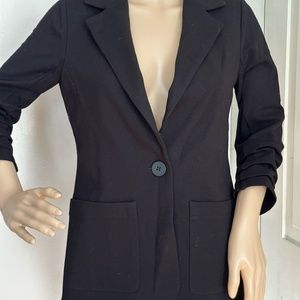 Bailey 44 Black, Knit Blazer with 3/4 (pushed up) Sleeves - Like New